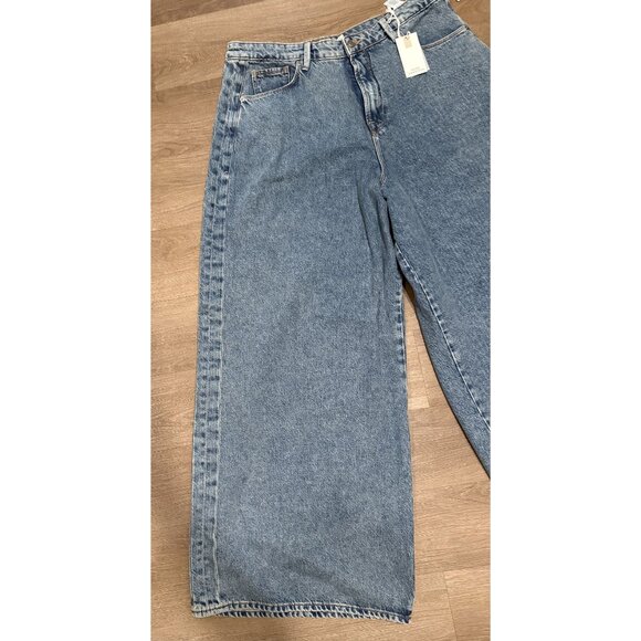 Good American Good Ease Relaxed Wide-Leg Jeans - Size 14/32 - NWT - Picture 4 of 12